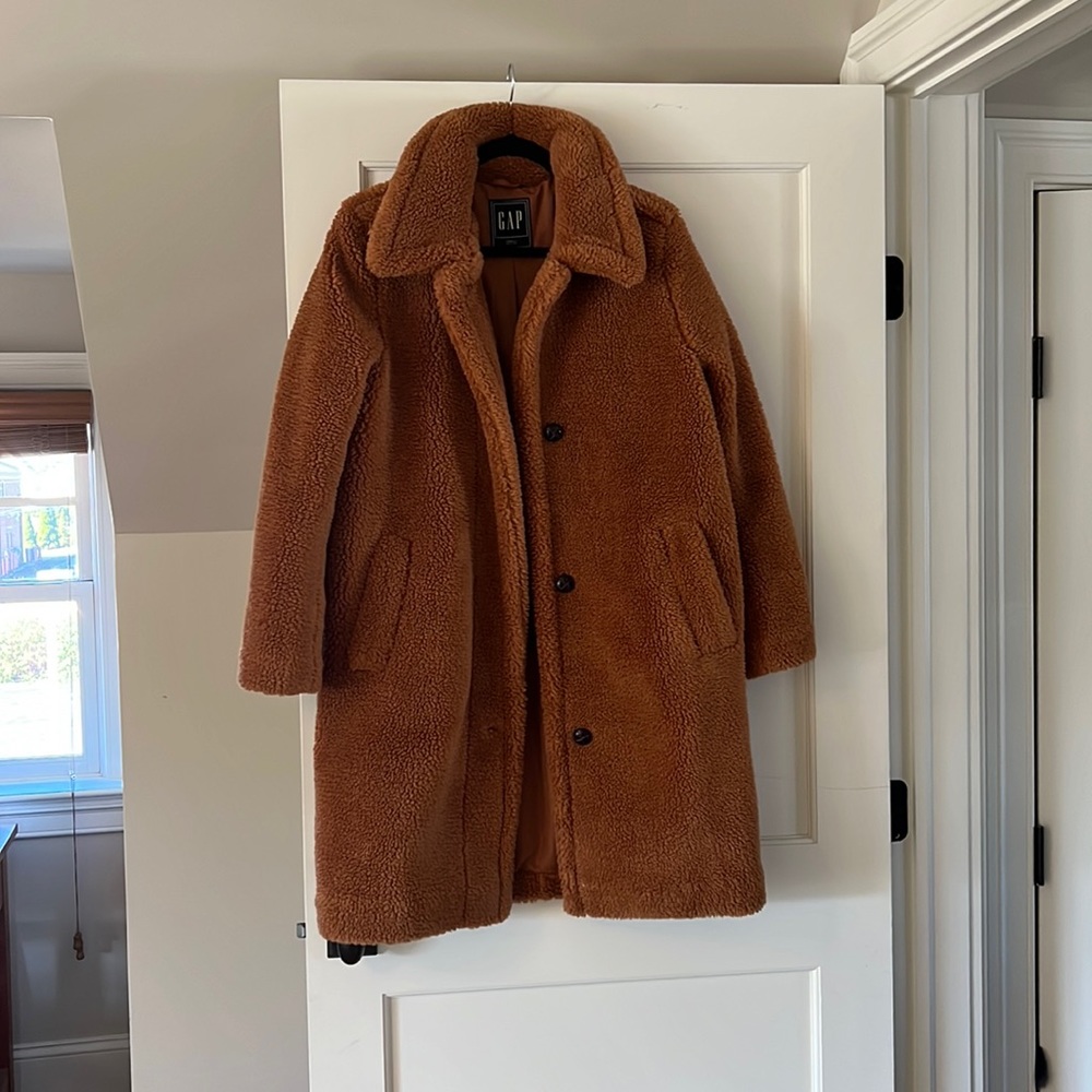 Gap Long Sherpa Teddy Coat
